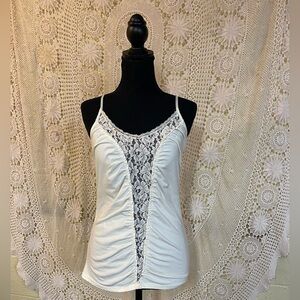 Vintage White Lace Panel Camisole